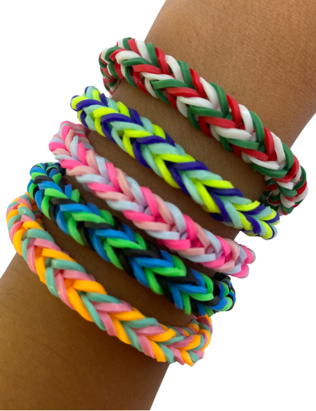 Three-color rubber band bracelet