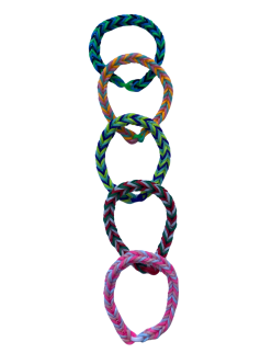 Three-color rubber band bracelet