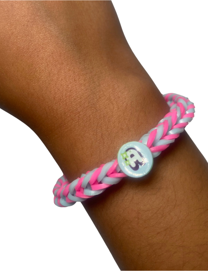 Initial Letter Rubber Band Bracelet