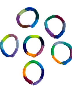Rainbow rubber band bracelet