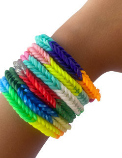 Rainbow rubber band bracelet