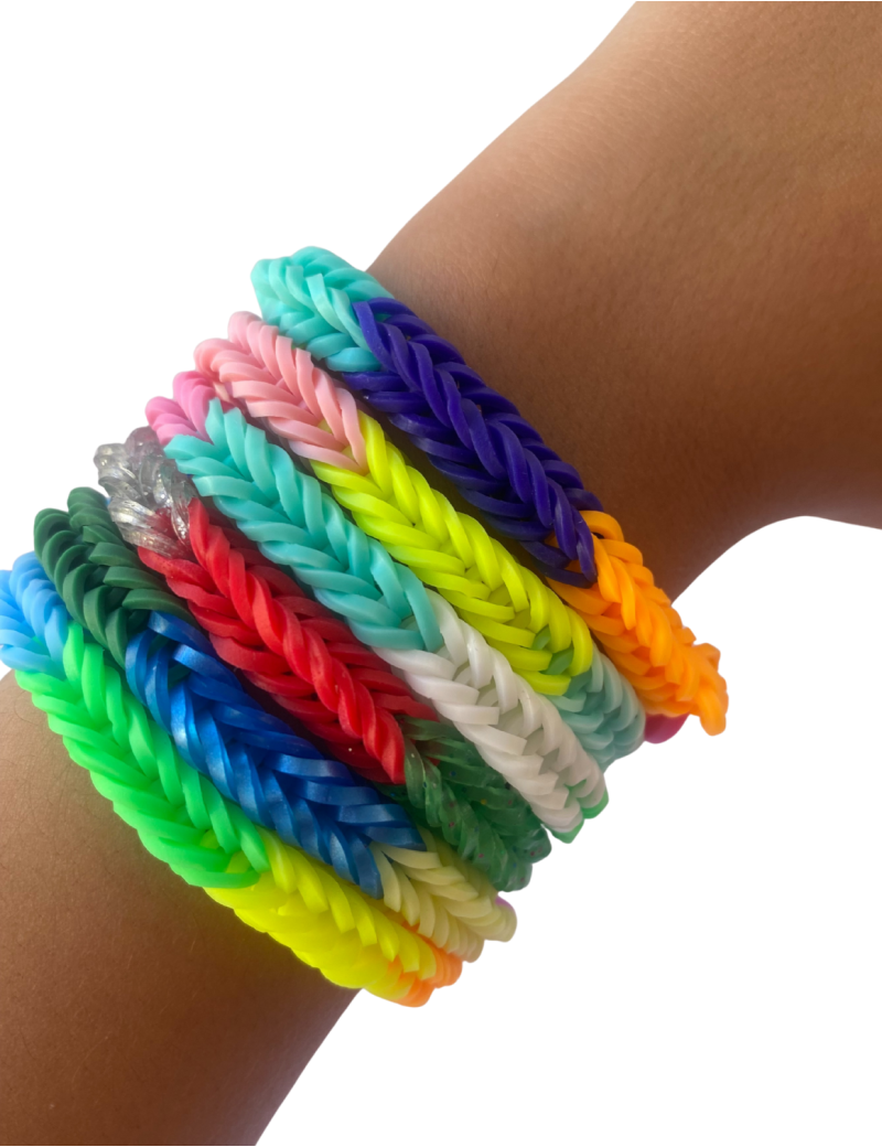 Rainbow rubber band bracelet