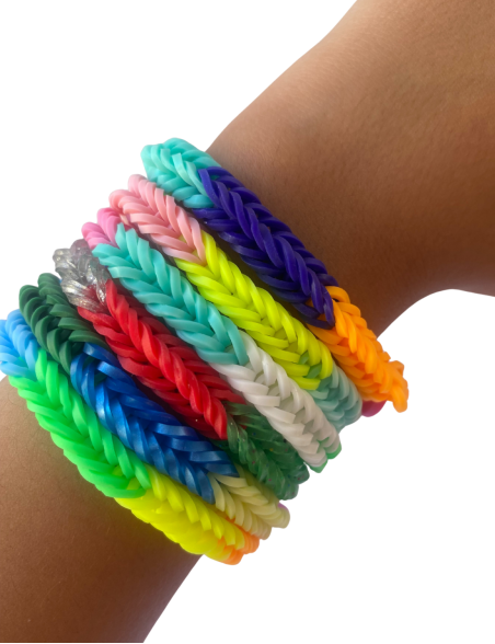 Rainbow rubber band bracelet