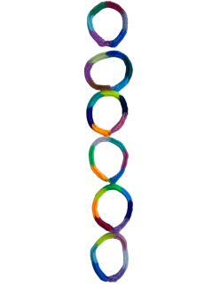 Rainbow rubber band bracelet
